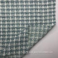 Polyester Lurexy Metallic Yarn Dyed Plaid Tweed Fabric